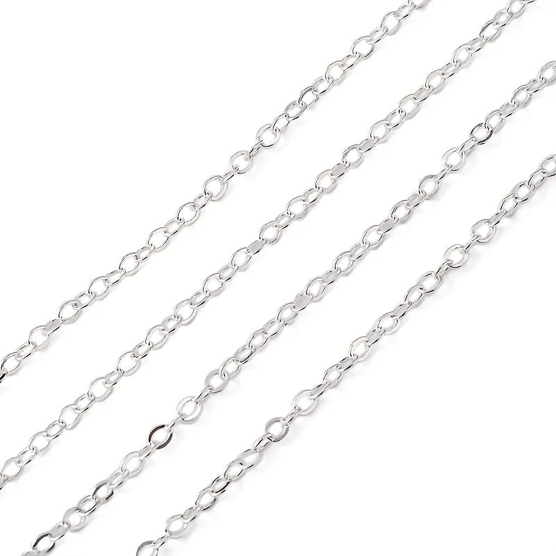 10m Closed Ring Chain - Silver Plated - DIY Necklace Bracelet Anklet