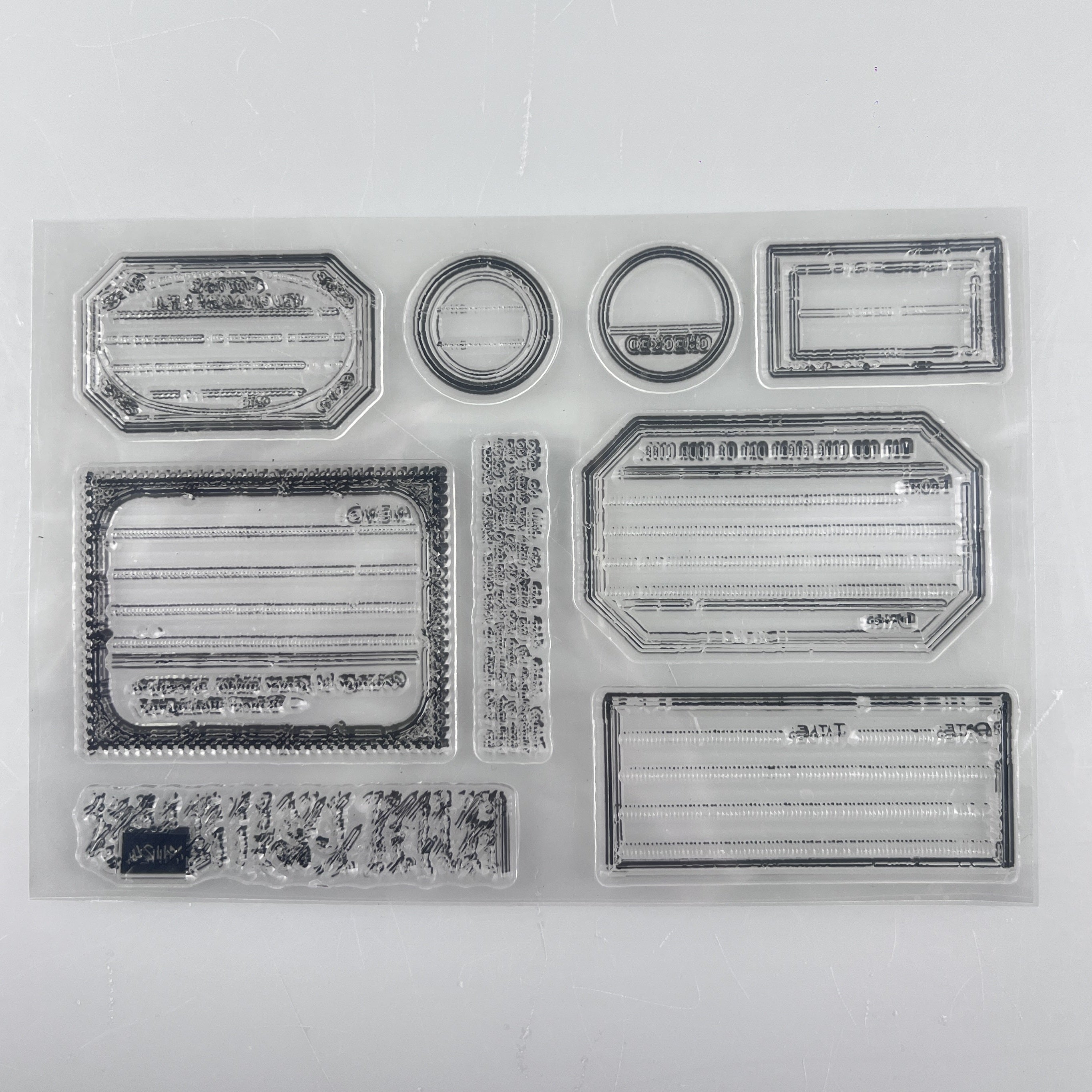 Label Stamps Stencils for DIY Scrapbook Decorative Craft Embossing