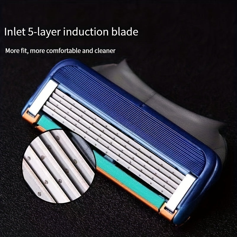 Men's Anti-Slip Disposable Razor Handle with Replacement Holder