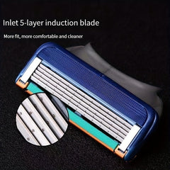 Men's Anti-Slip Disposable Razor Handle with Replacement Holder