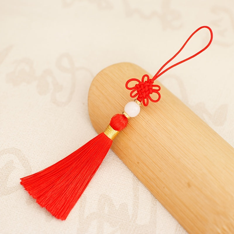 10pcs Chinese Knot Tassel Pendant Bookmark U Plate Ear Sachet Random