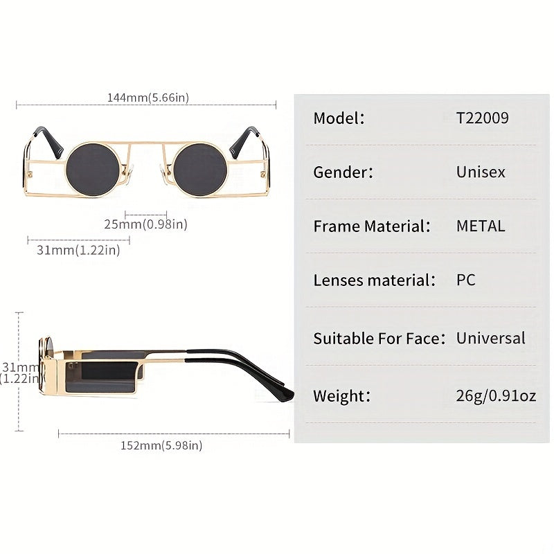 Metal Frame Sunglasses Top Bar Punk Style Glasses