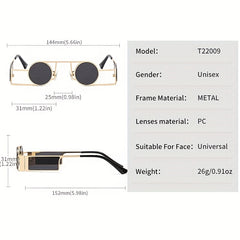 Metal Frame Sunglasses Top Bar Punk Style Glasses
