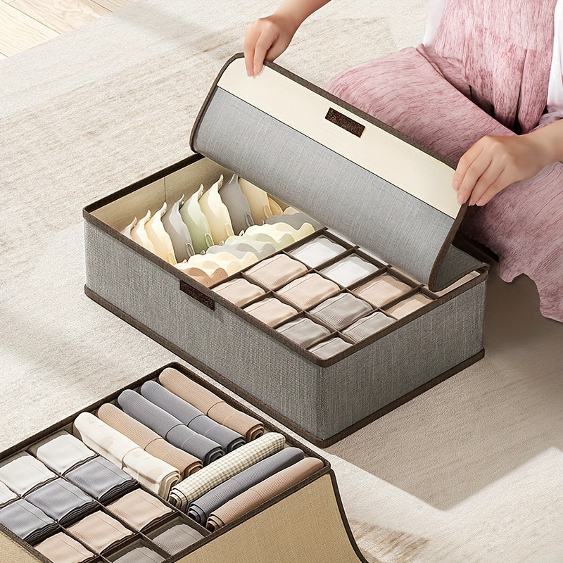 Underwear Drawer Storage Box With Lid Portable Clothes Storage