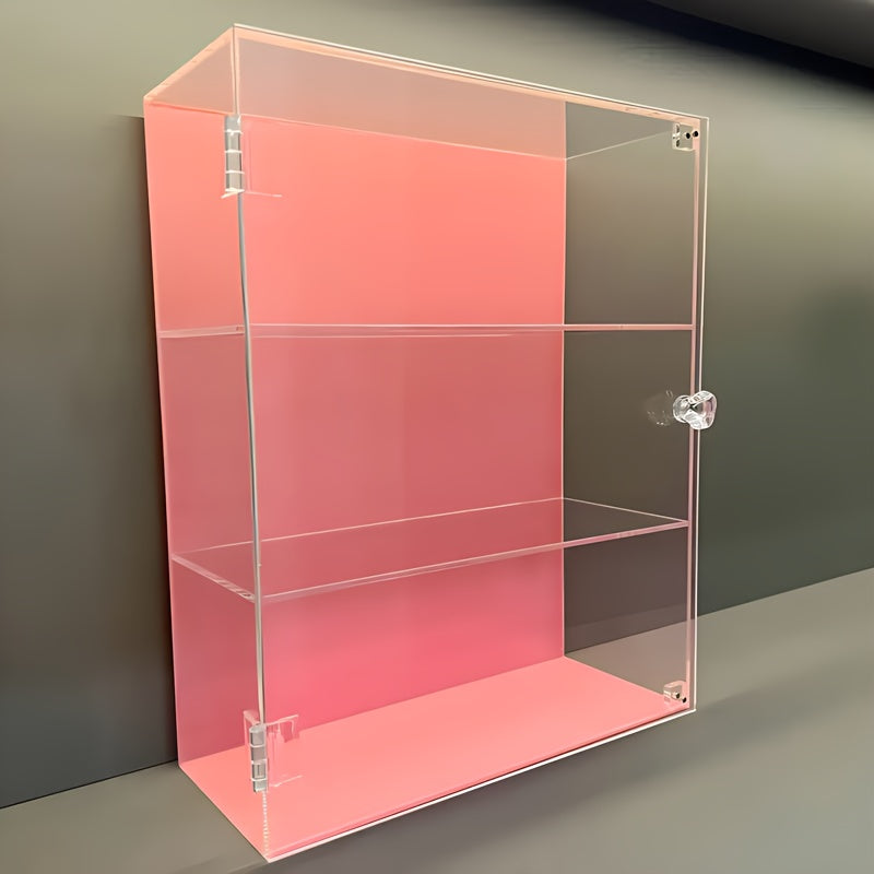 Acrylic Display Cabinet with Handle for Models and Cosmetics
