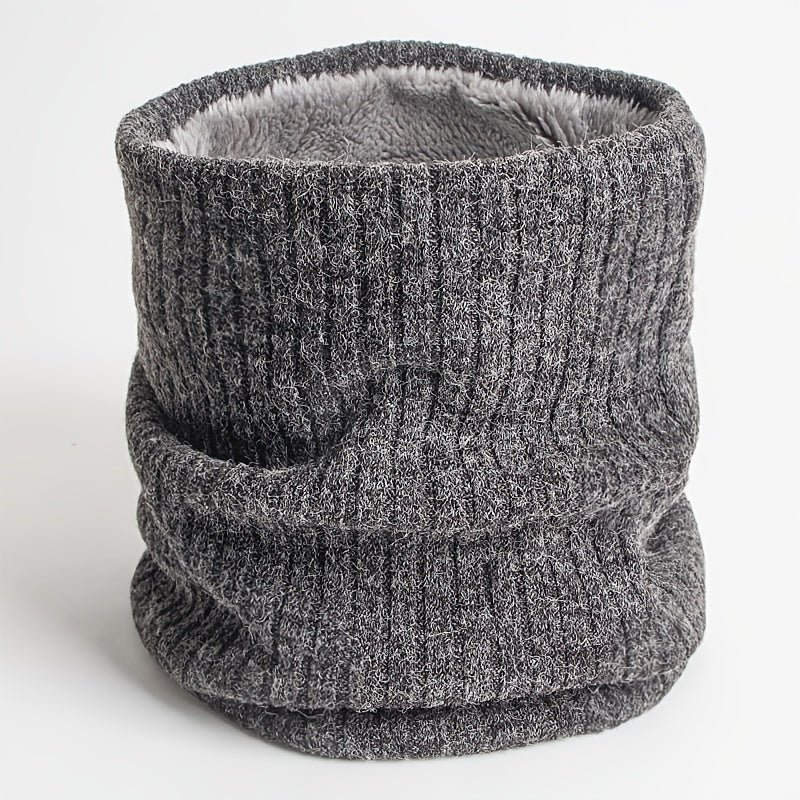 Unisex Thickened Neck Guard Wool Muffler Autumn Winter Plus Velvet