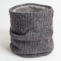 Unisex Thickened Neck Guard Wool Muffler Autumn Winter Plus Velvet