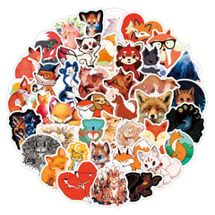 50pcs Cute Fox Graffiti Stickers for Fun and Style