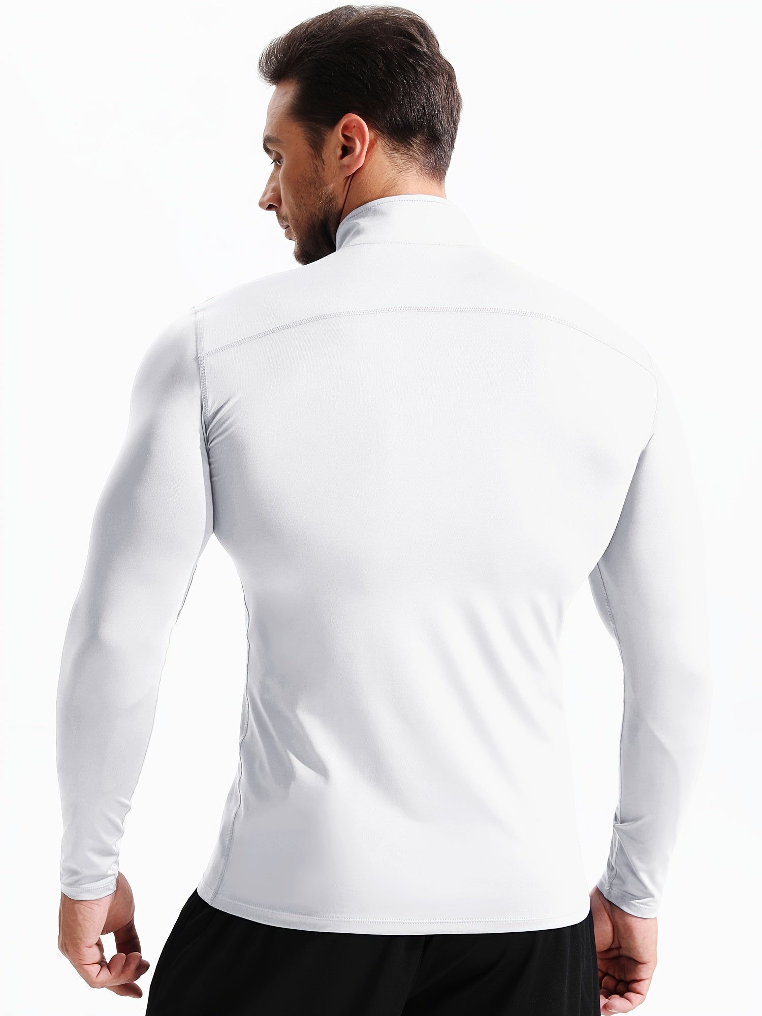 Men's Quick Drying Compression 1/4 Zip Pullover Long Sleeve Base Layer