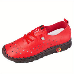 Women's Hollow Out Lace Up Sneakers Soft Sole Shoes