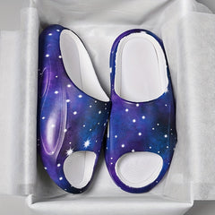 Men's Starry Sky Print Platform Slides