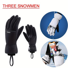 Winter Windproof Waterproof Thicken Gloves Touch Screen Plush Gloves