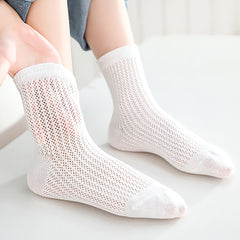 Kids Candy Socks - Thin Mesh Breathable Crew Socks - Summer Children's Socks