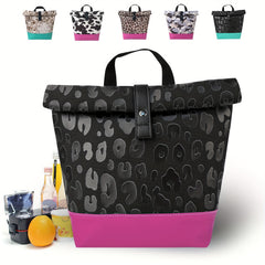 Leopard Print Large Capacity Ice Bag Waterproof Insulation Bag