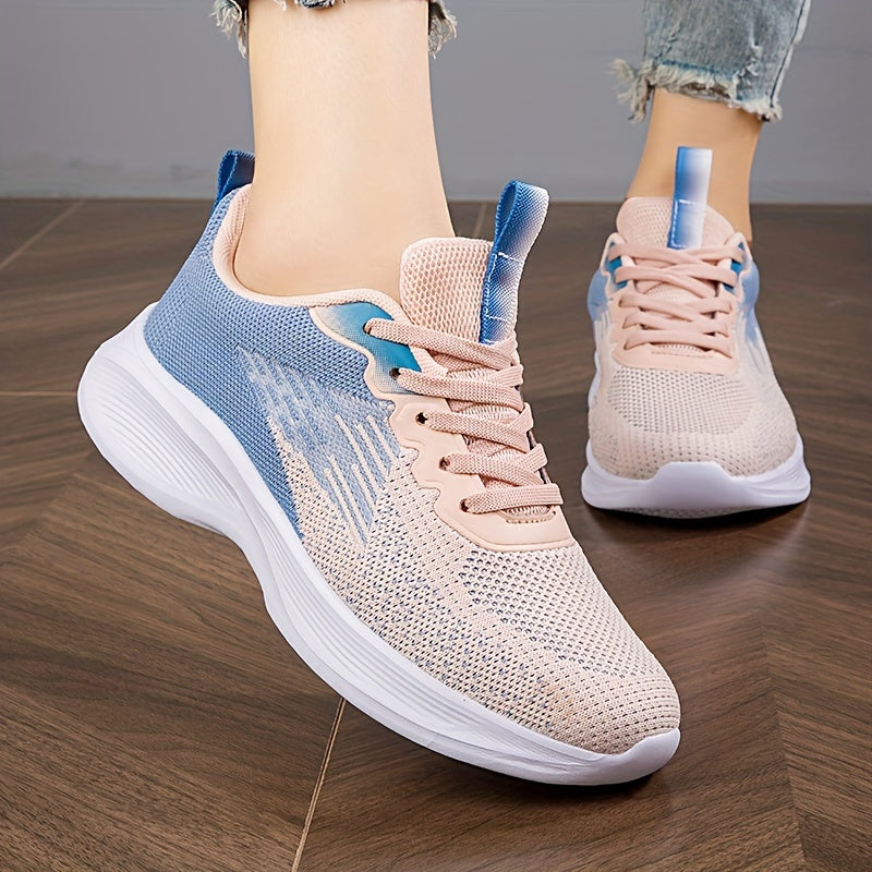 Soft Thick Bottom Mesh Breathable Woven Shoes Lightweight Sneakers