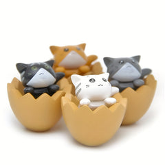 Mini Resin Cat Egg Fairy Garden Ornaments Micro Landscape Decor