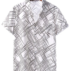 Men's Digital Print Short Sleeve Shirt