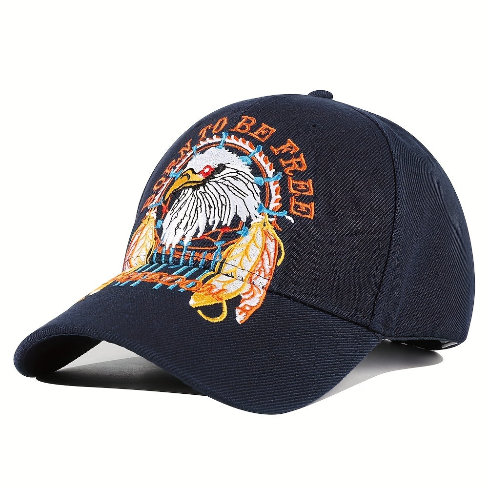 Embroidered Eagle Truck Hat Adjustable Sun Protection Baseball Cap