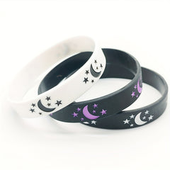 Moon & Star Silicone Sports Bracelet For Women