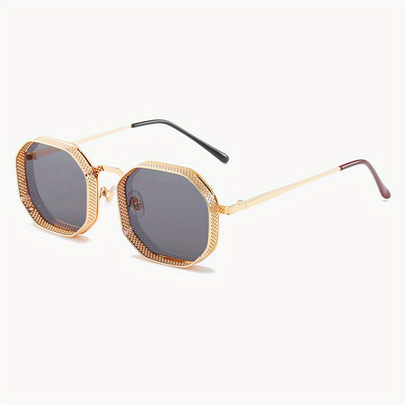 Men's Steampunk Polygon Sunglasses for Street Photography