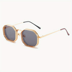 Men's Steampunk Polygon Sunglasses for Street Photography