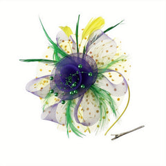 Faux Feather Headband Tea Party Cocktail Piece