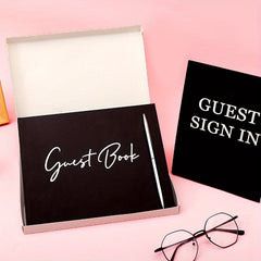Wedding Guest Book & Pen Set - 50 Sheets 100 Pages - Sign-in Notebook For Guests