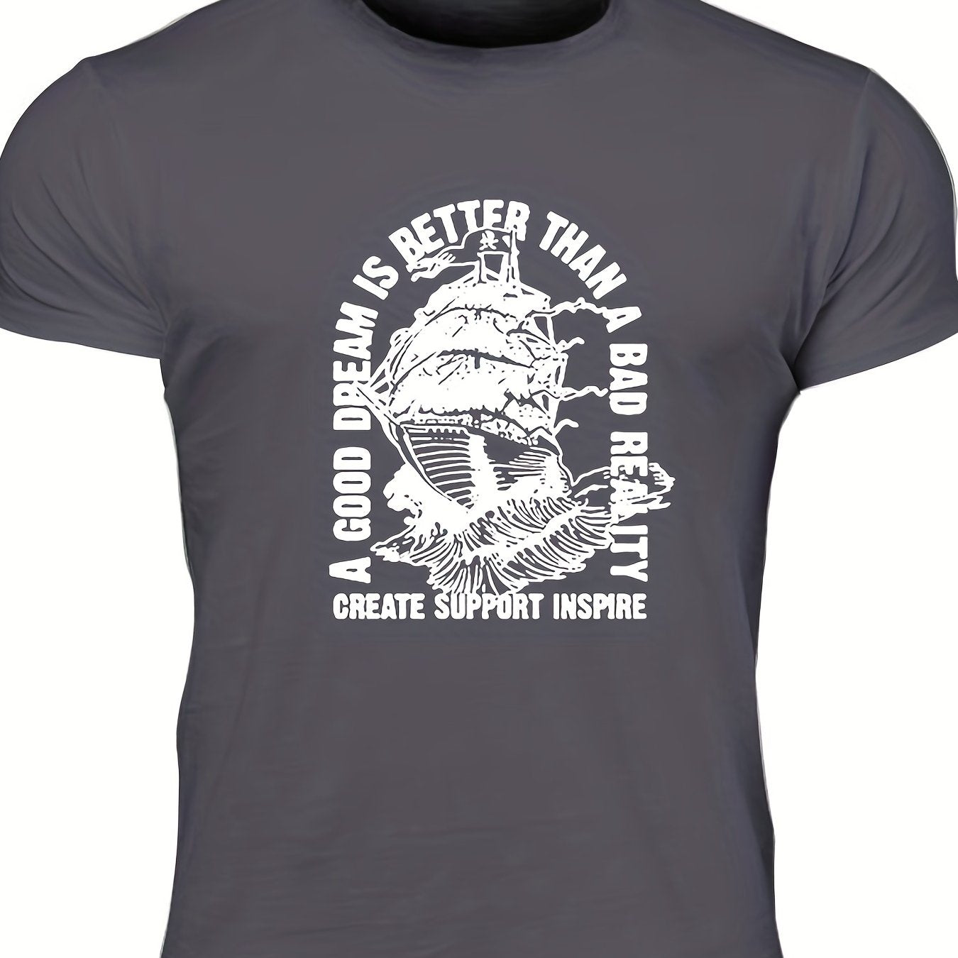 Men's Graphic T shirt Casual Breathable Tee Summer Outdoor