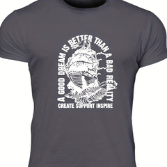 Men's Graphic T shirt Casual Breathable Tee Summer Outdoor