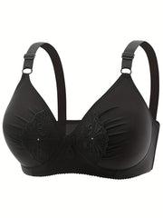 Plus Size Wireless Guipure Lace Padded Bra