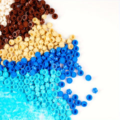 Bulk Building Blocks with Classic 1X1 Round Plates in Rainbow Colors