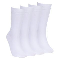 4 Pairs Solid Calf Socks Women's Knee High Stockings Hosiery