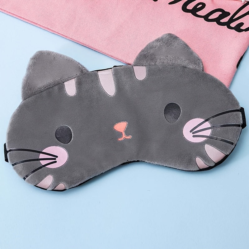 Cartoon Printed Eye Mask for Sleeping Lightweight Blackout Blindfold