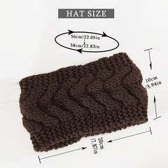 Knitted Twisted Headband Solid Hairband Ear Warmer For Women Girls