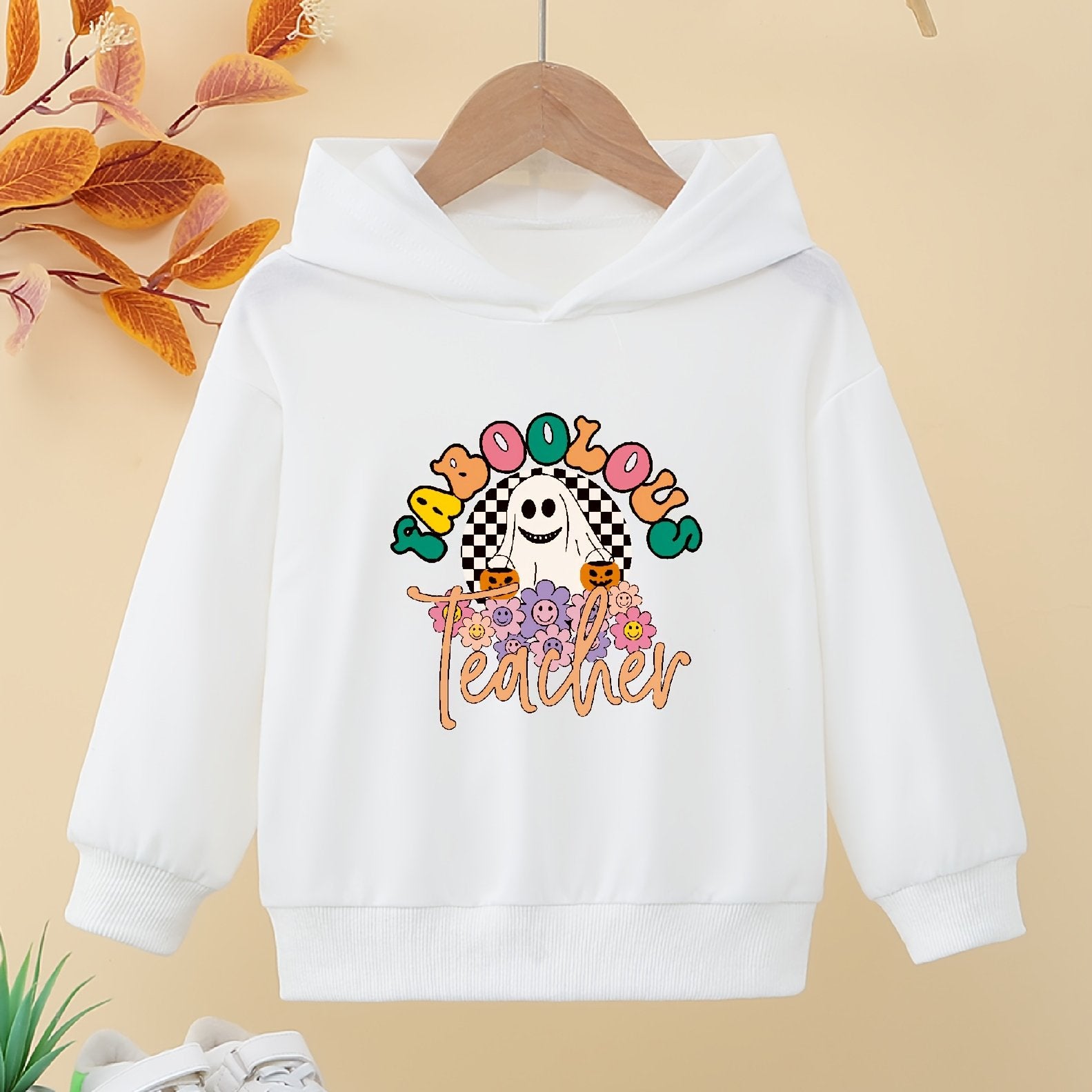Teacher & Ghost Halloween Hoodie for Girls