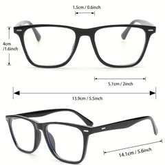 Classic Clear Lens Rectangular Eyeglasses for Women Men