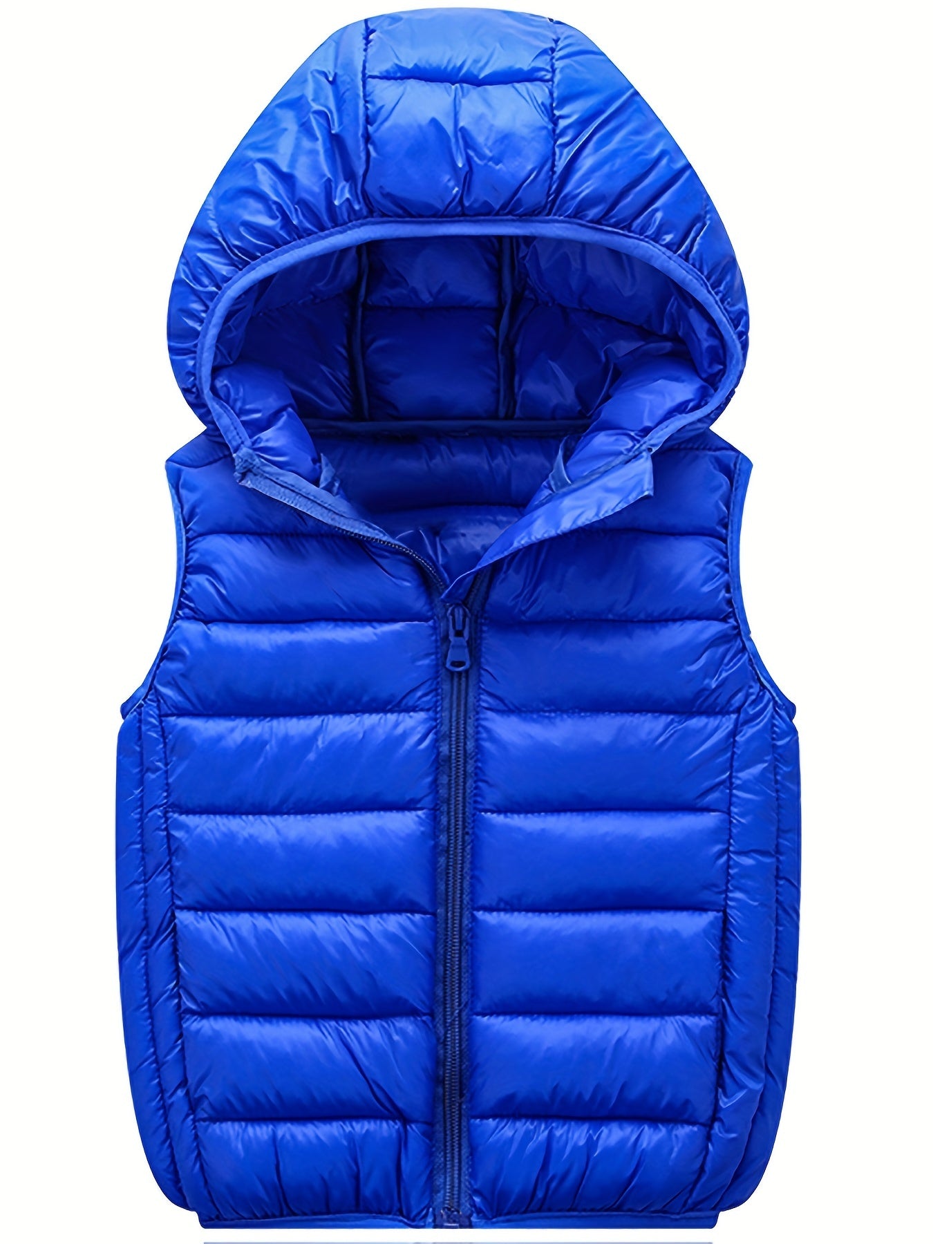 Boys Winter Hooded Cotton Padded Vest Sleeveless Jacket