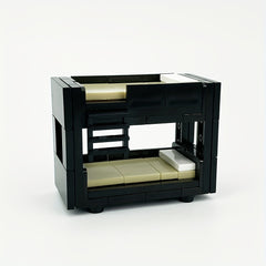 MOC Small Particle Building Blocks Double Bed DIY Furniture Bedroom