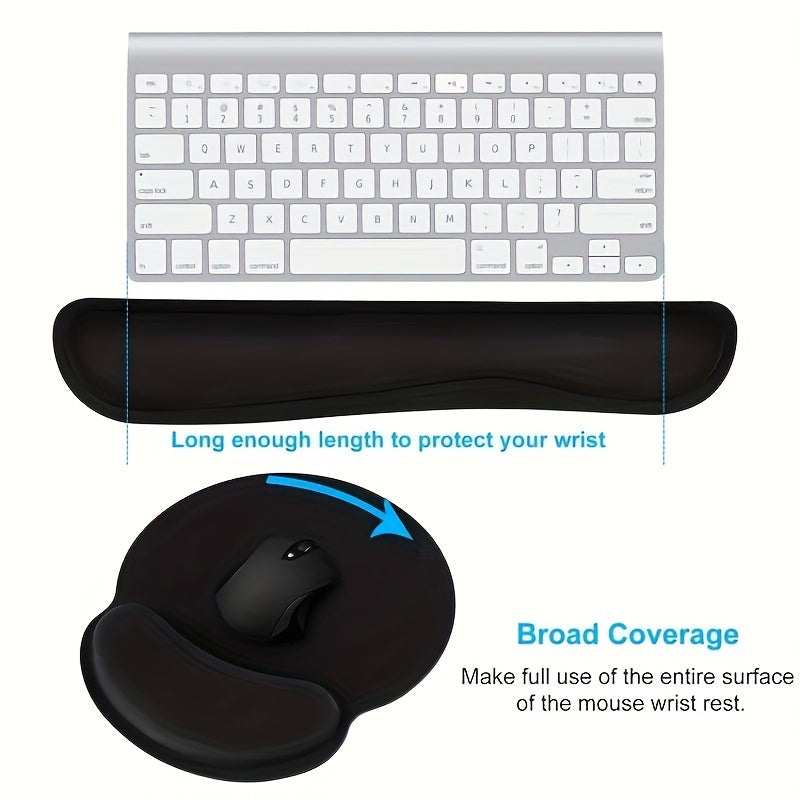 Ergonomic Mouse Pad Keyboard Tray Wristrest Comfortable Memory Foam Mouse Pad