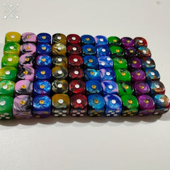 10pcs 16mm Colourful Round Edges Dices For Games Halloween Party Supplies