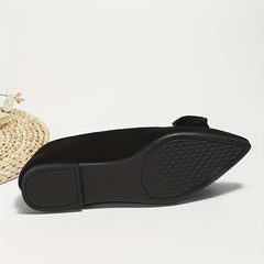 Women's Bowknot Ballet Flats Soft Sole Slip On Shoes