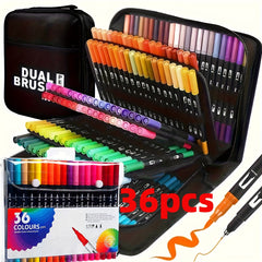 36pcs Painting Dual Ended Pen Set Bright Series Essential School Drawing