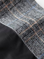 Men's Casual Plaid Striped Thin Business Suit
