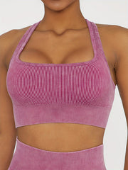 Yoga Sports Bra & High Waist Shorts Set Activewear