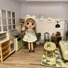 Mini Dollhouse Faux Wood Flooring Tiles