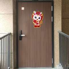Year Of The Dragon Zodiac Door Sticker Spring Decorations
