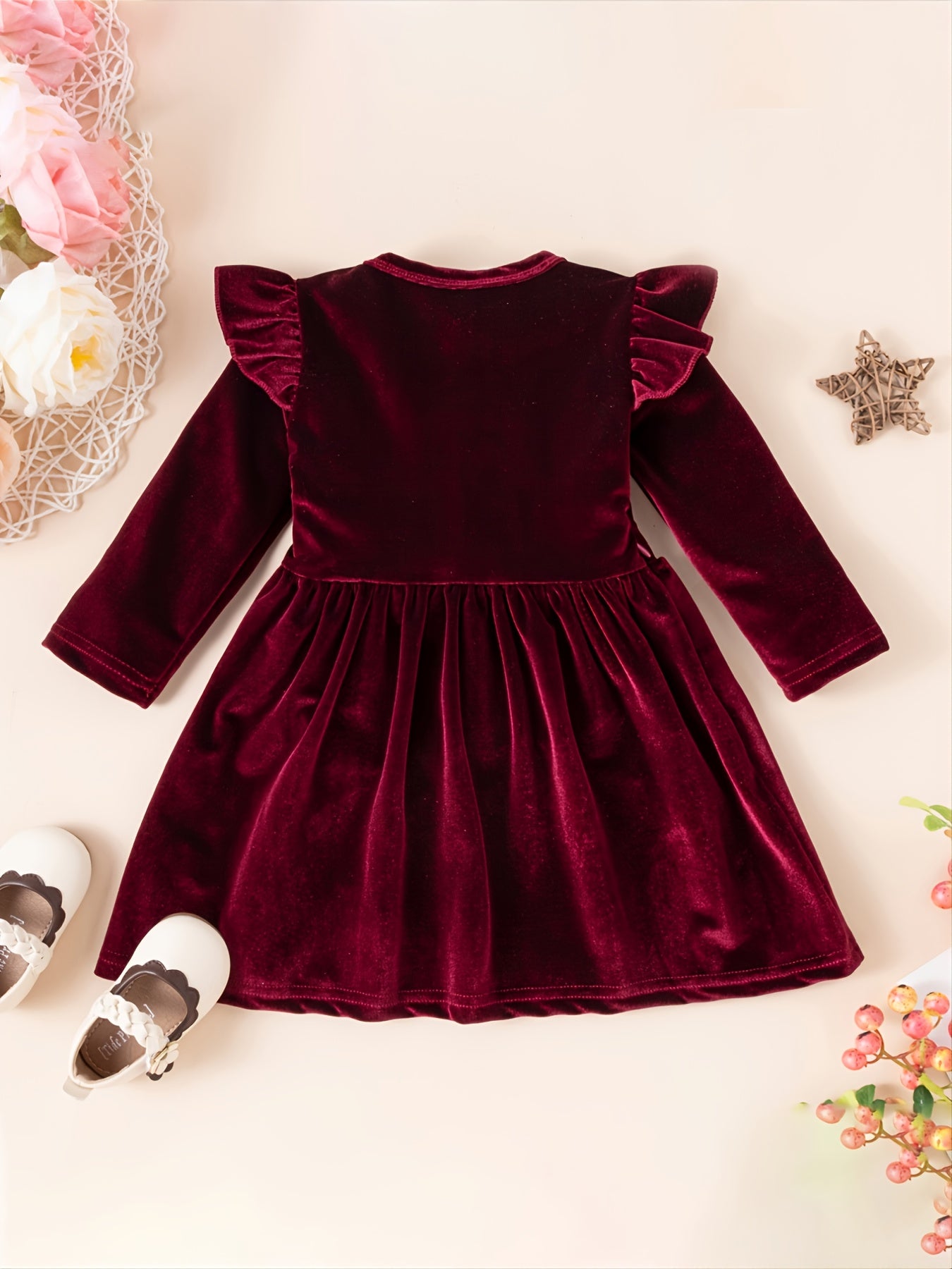 Toddler Girls Fleece Long Sleeve Dress