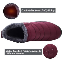 Women's Slip On Waterproof Fleece Boots