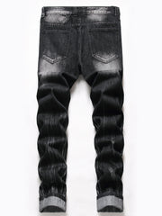 Men's Slim Fit Ripped Jeans Distressed Denim Pants