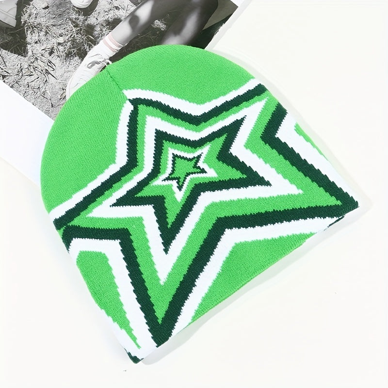 Star Overlapping Pattern Skullies & Beanies Hat Unisex Hip Hop Hat